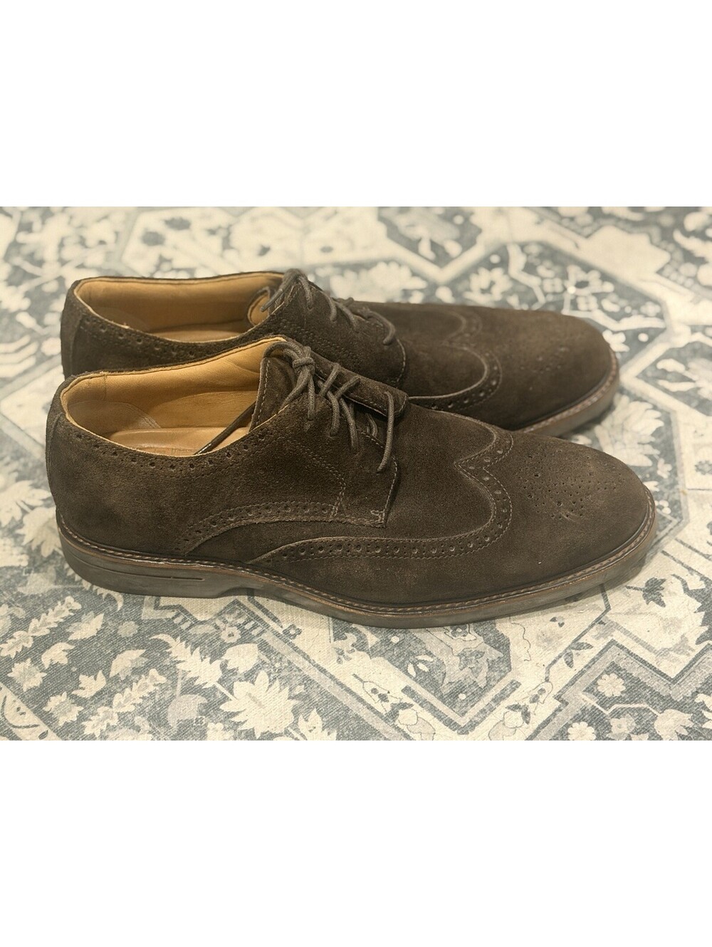 Men’s Sperry Gold Cup 0579961 Brown Suede Wing Tip Dress Shoes Size 13 Nice!